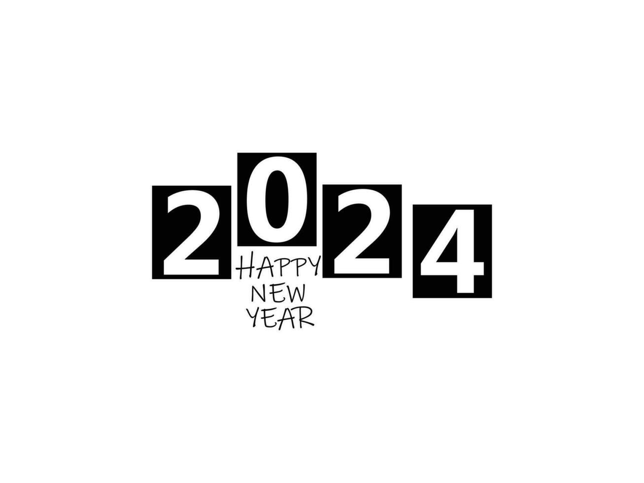 Happy new year 2024 vector design