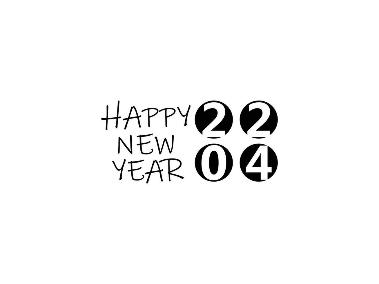 Happy new year 2024 vector design