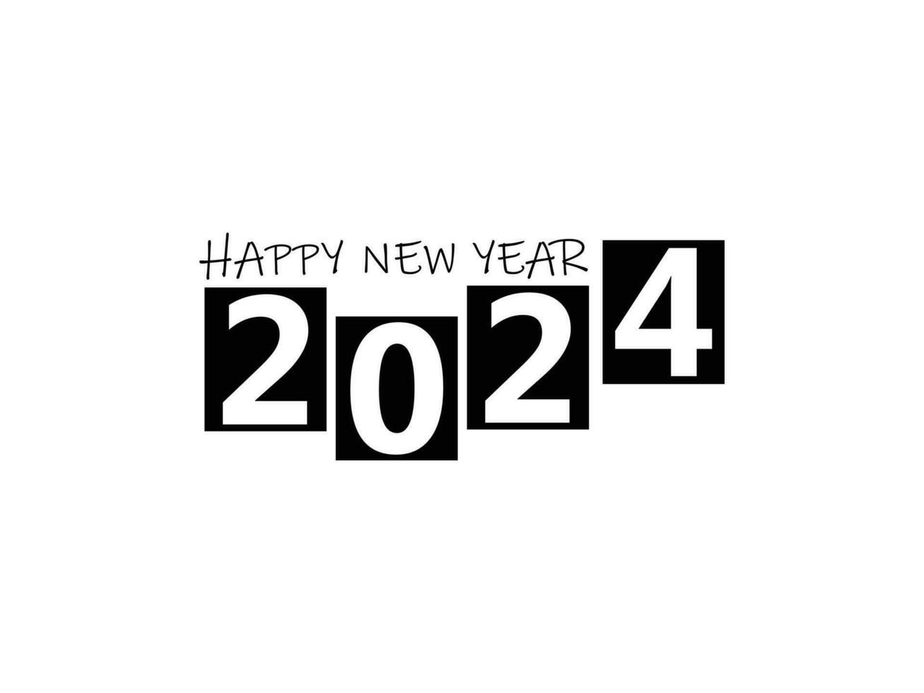 Happy new year 2024 vector design