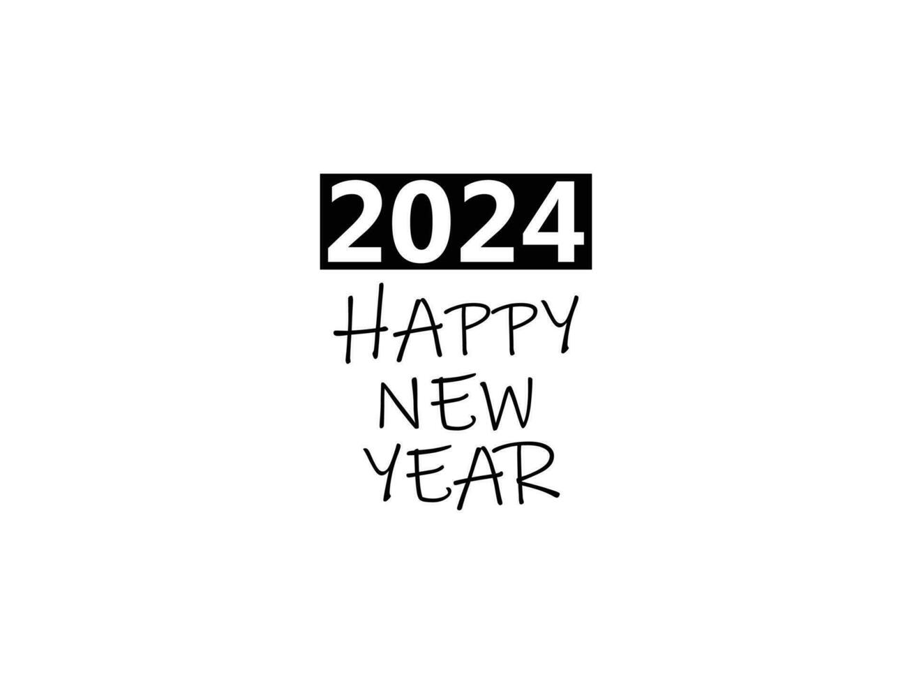 Happy new year 2024 vector design