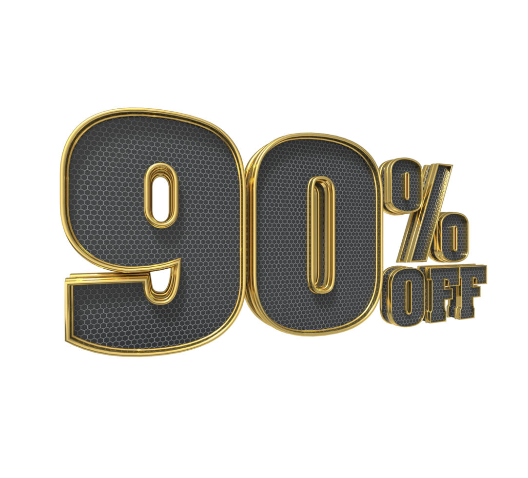 90 percent 3D render collection color and black png