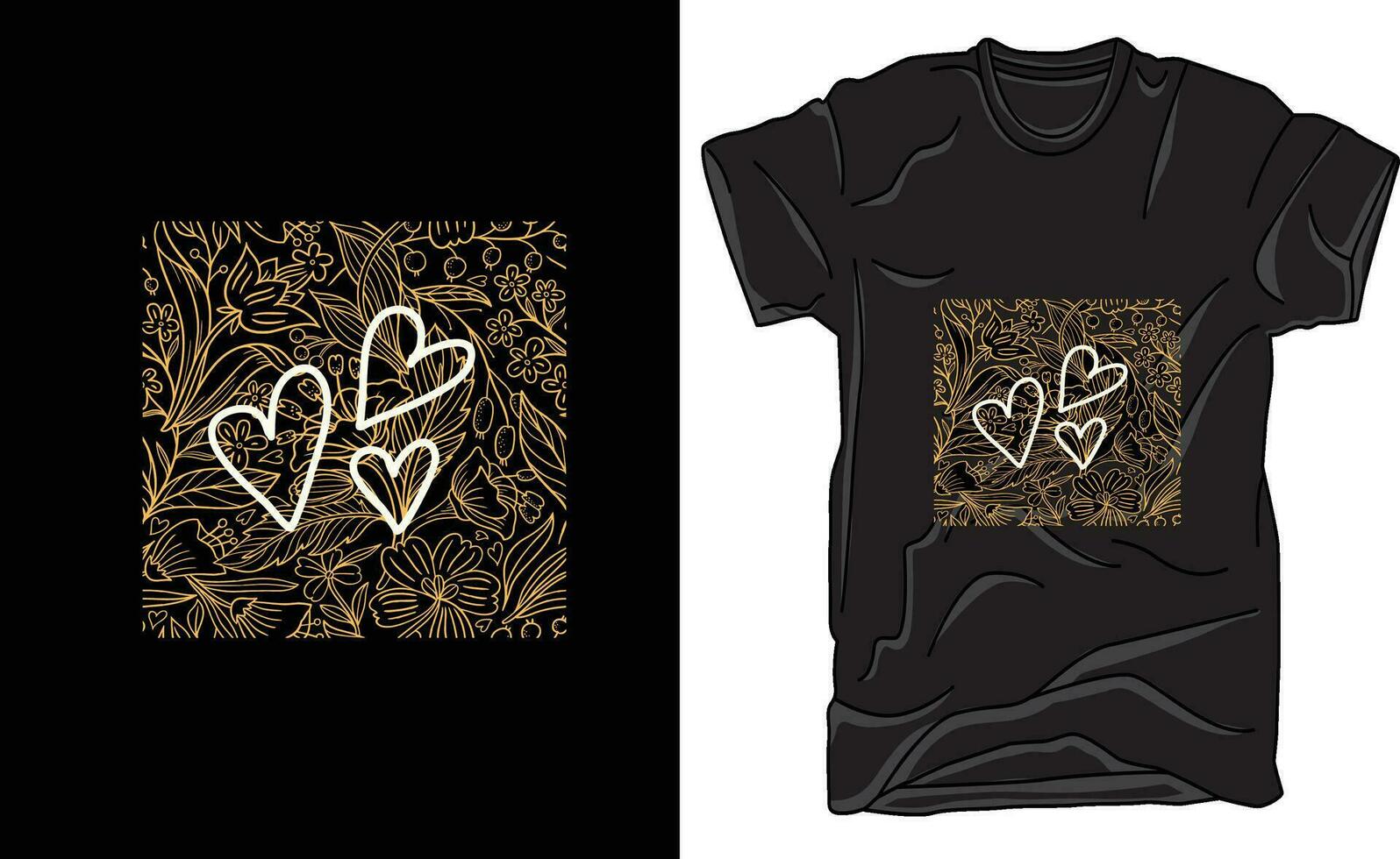 camiseta corazón forma y antecedentes hoja diseño, vestir diseño, ilustración diseño. vector