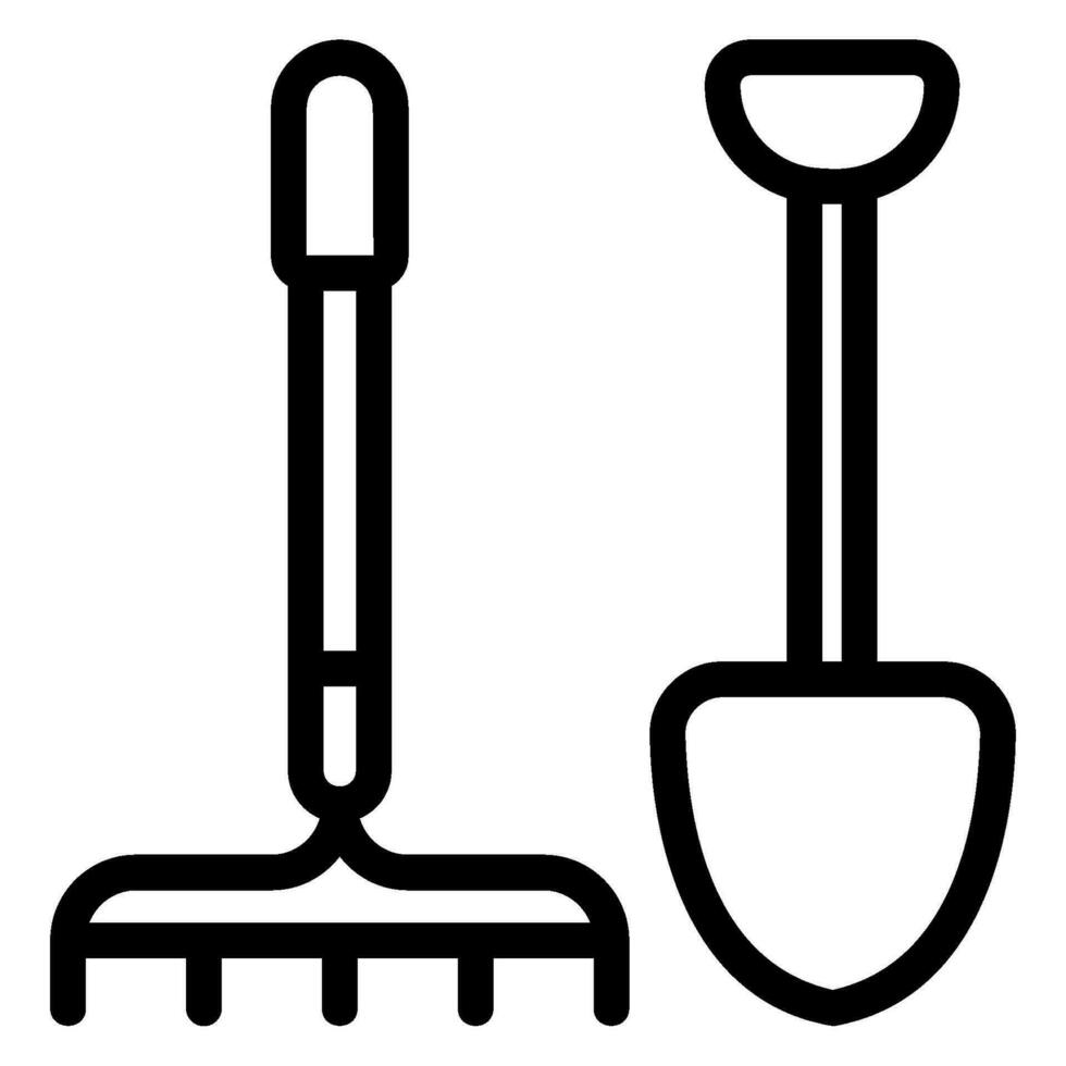 gardening tools line icon vector