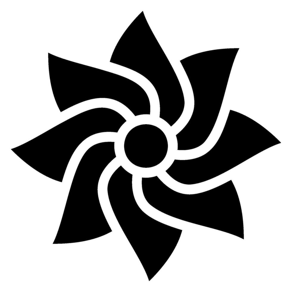 flower glyph icon vector