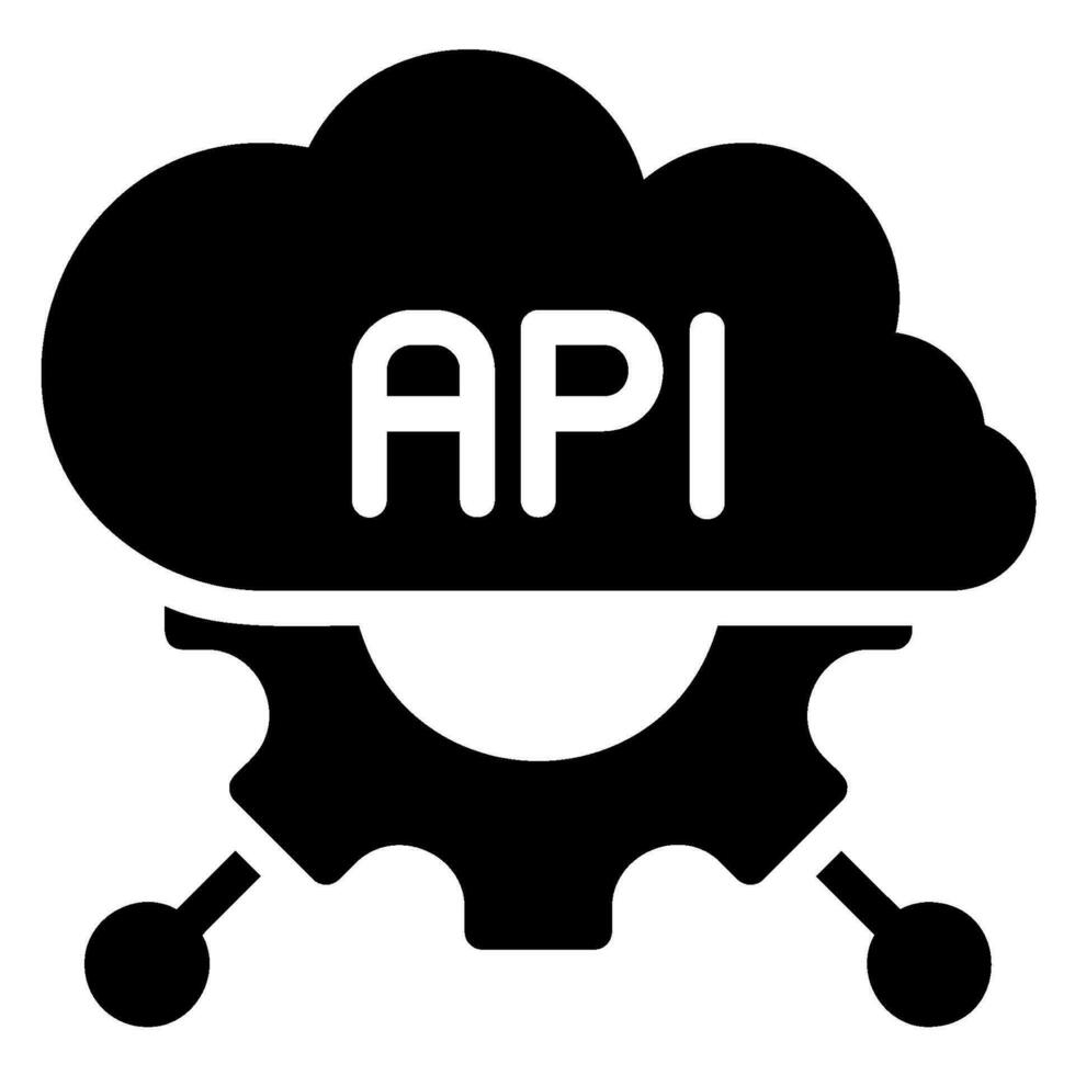 api glyph icon vector