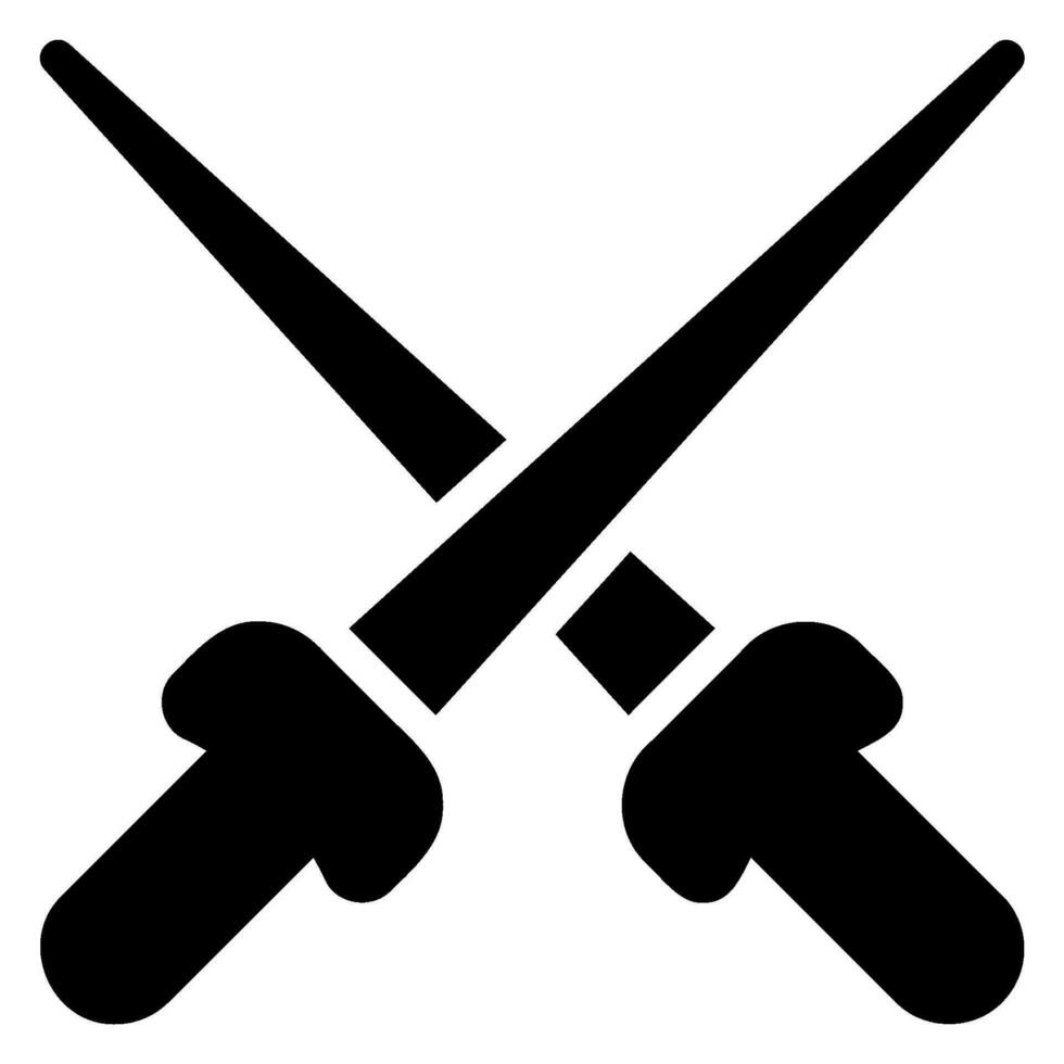 fencing glyph icon vector
