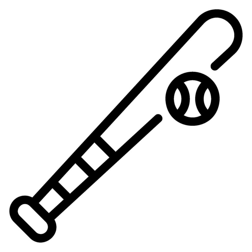 baseball bat line icon vector