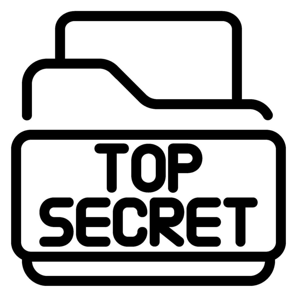 top secret line icon vector