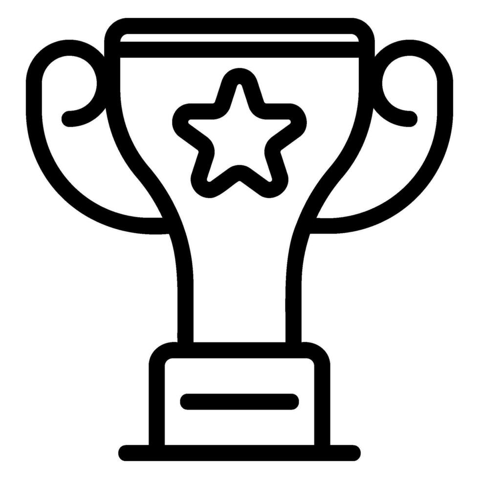 trophy line icon vector