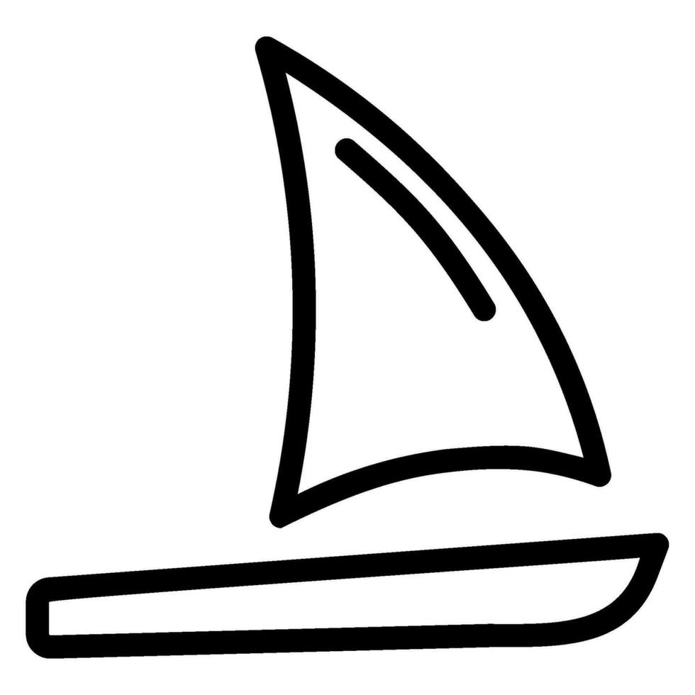 icono de línea de windsurf vector