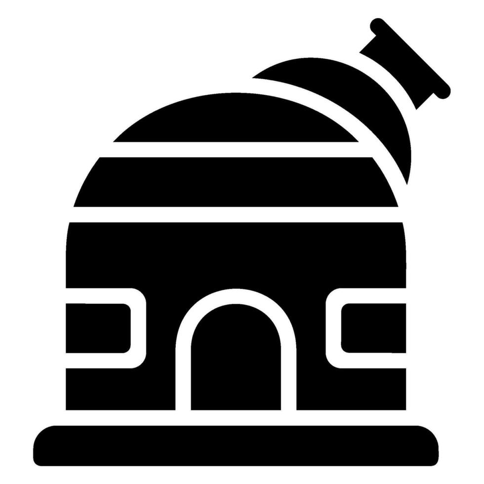 observatory glyph icon vector