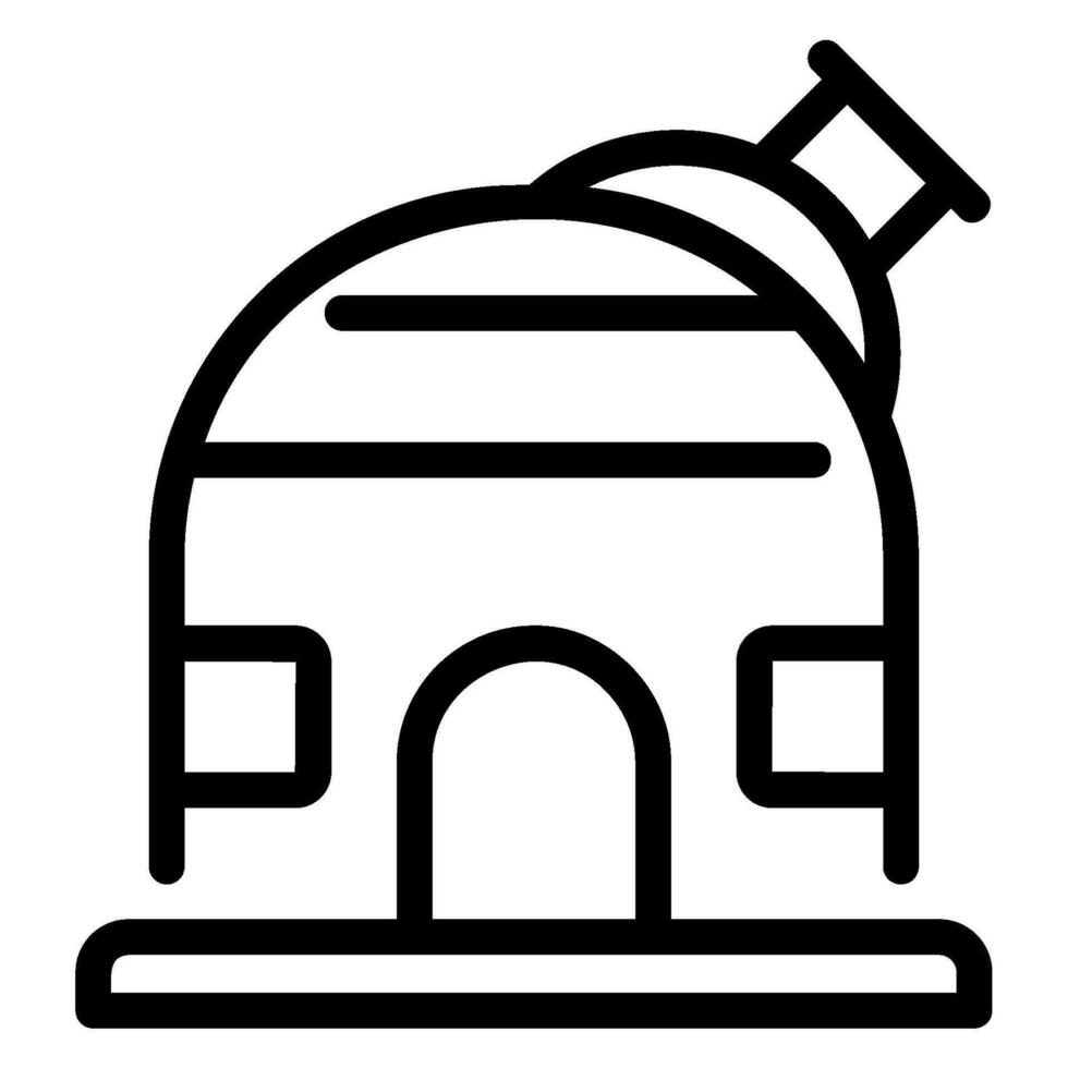 observatory line icon vector