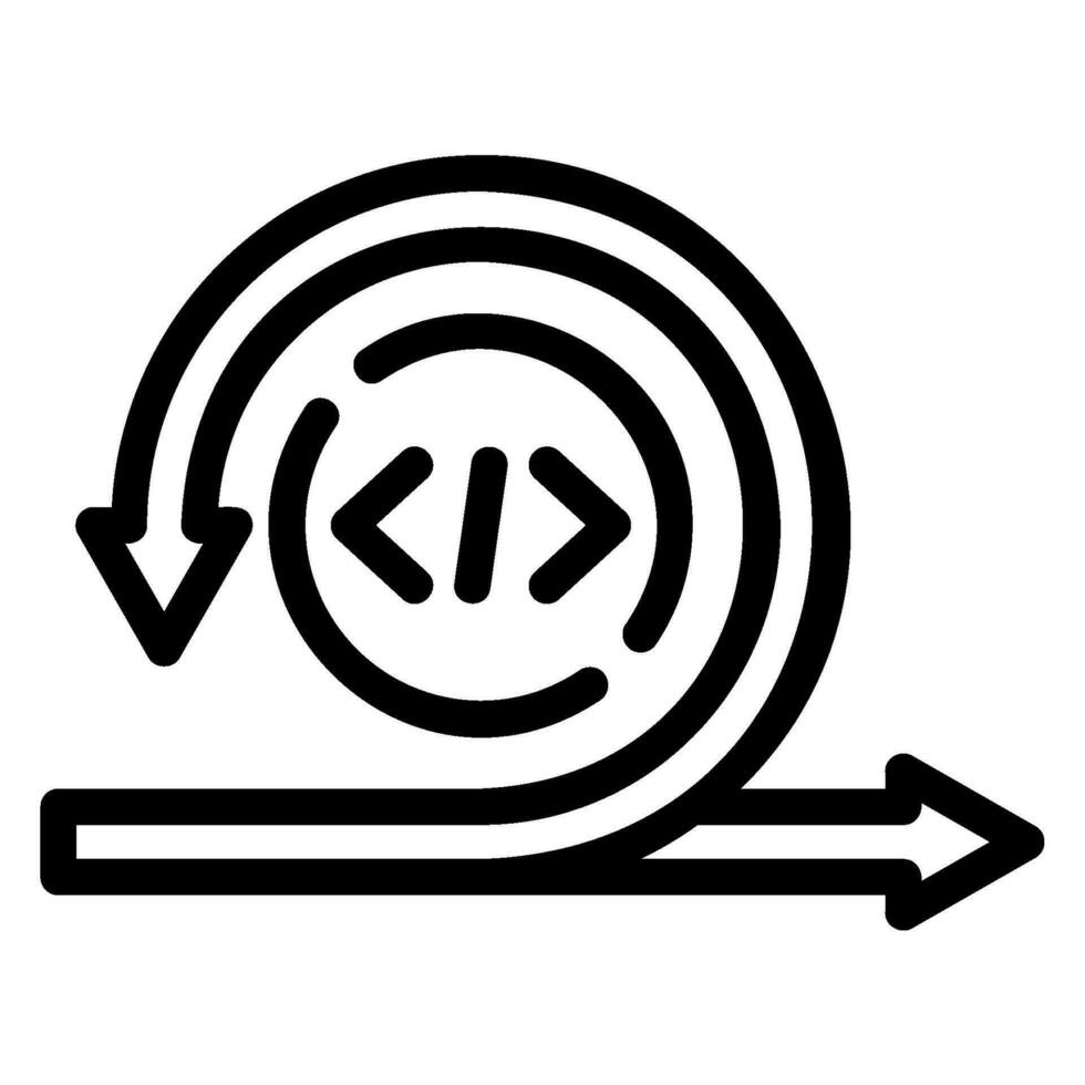 agile line icon vector