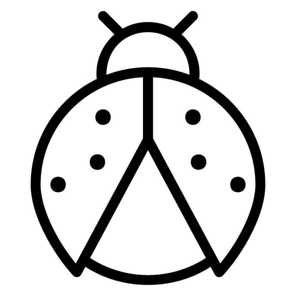 bug line icon vector