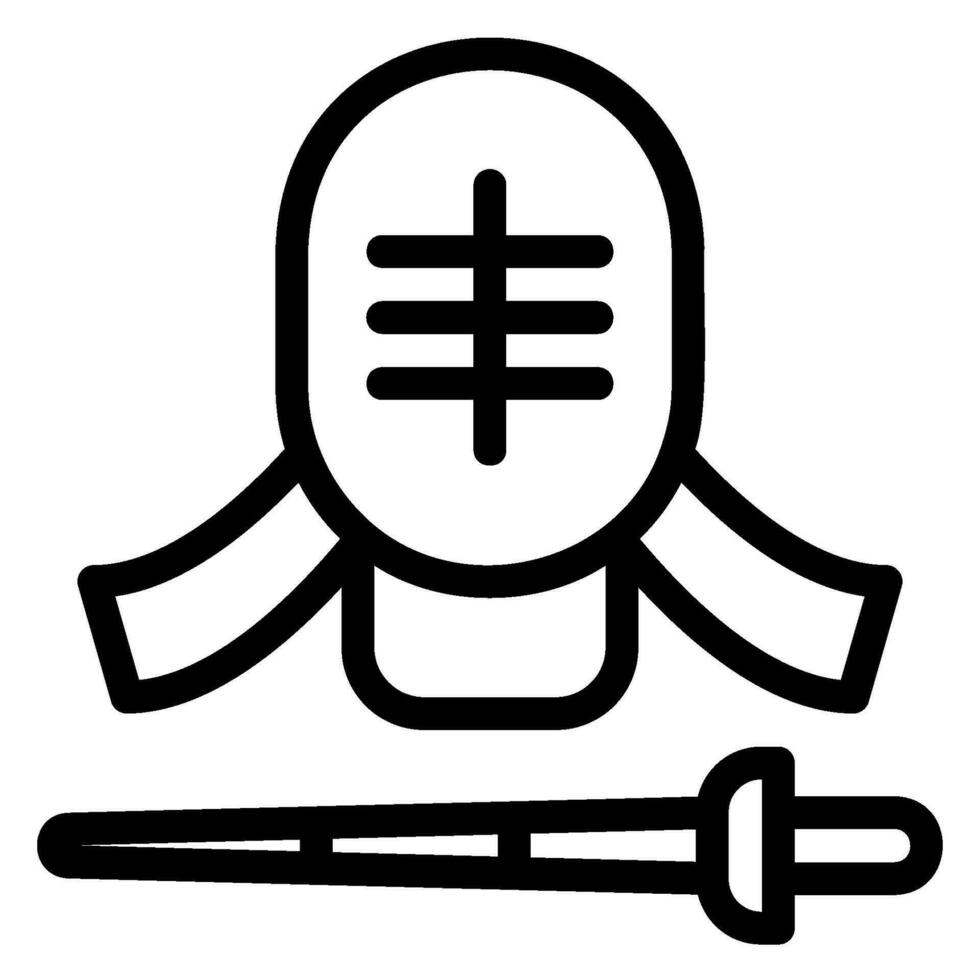 kendo line icon vector