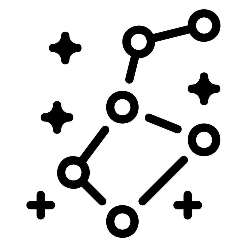 constellation line icon vector