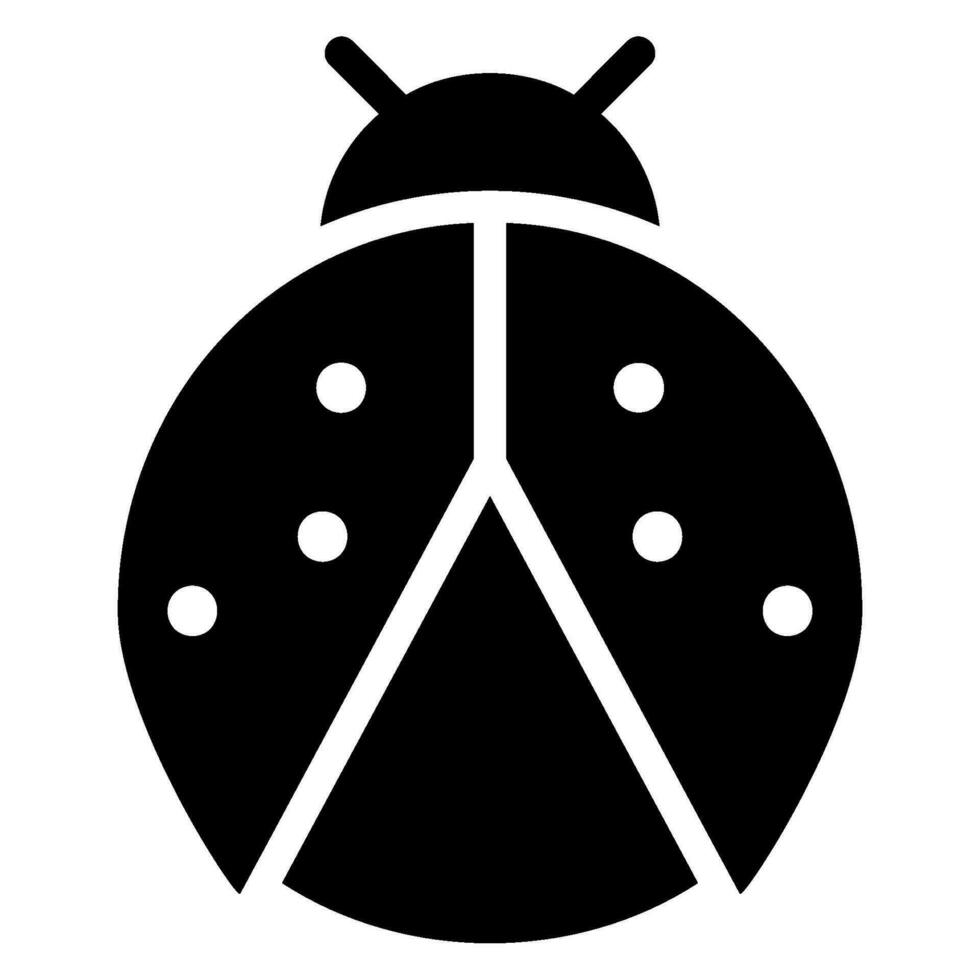 bug glyph icon vector