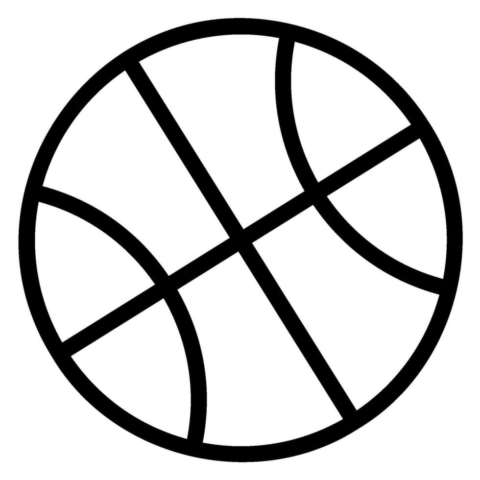 icono de línea de baloncesto vector