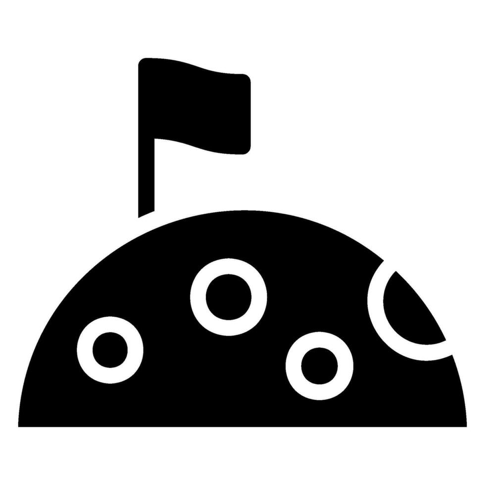 moon glyph icon vector