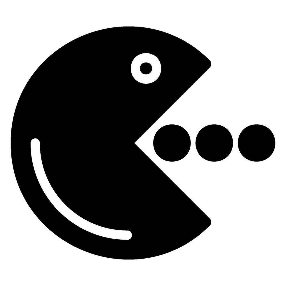 Pacman glyph icon vector