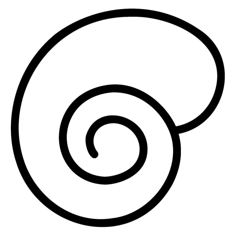 mar caracol línea icono vector