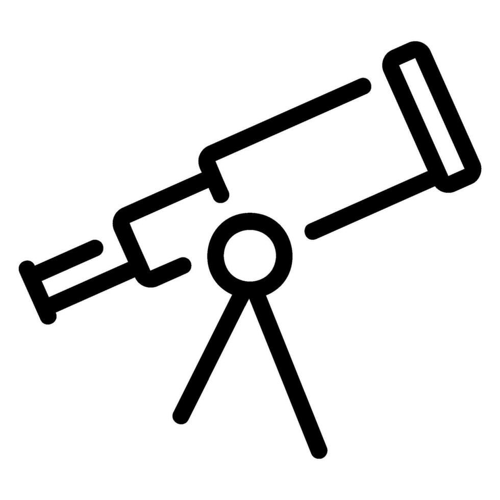 icono de línea de telescopio vector