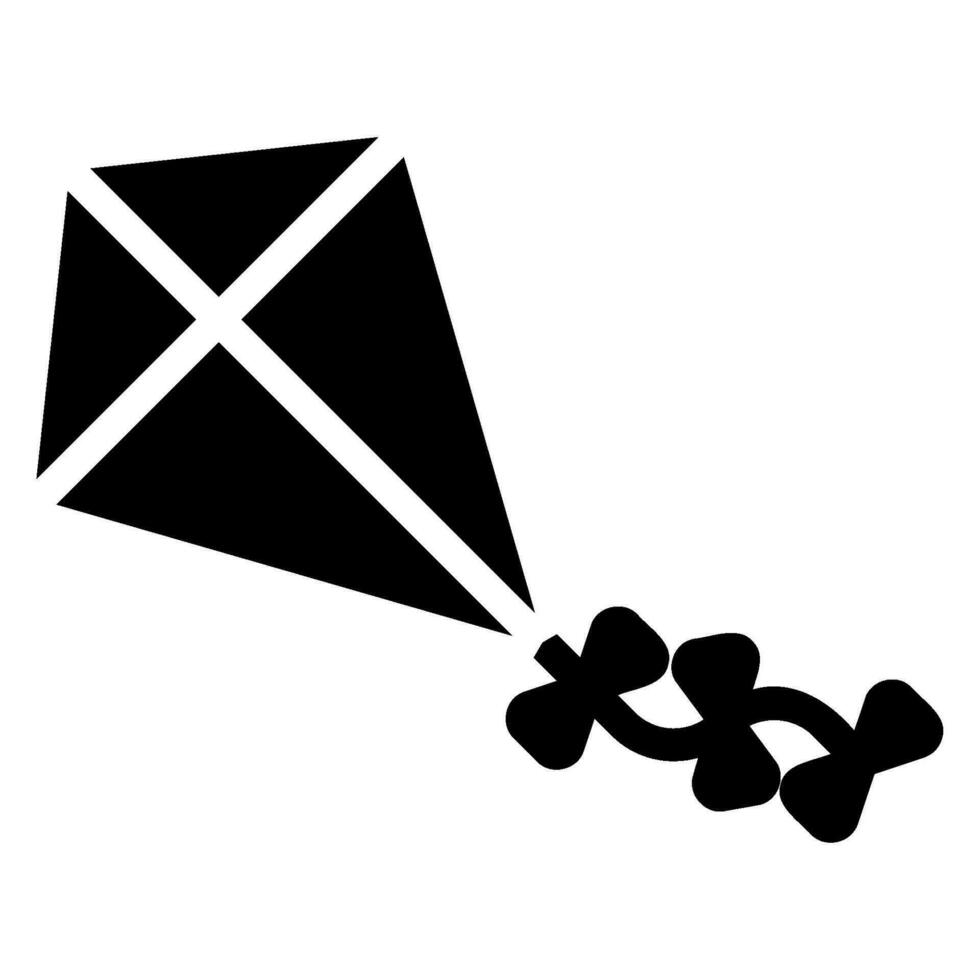 kite glyph icon vector