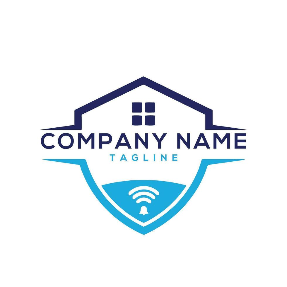 home security guard services logo design vector