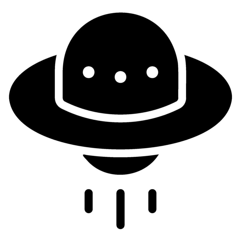 ufo glyph icon vector