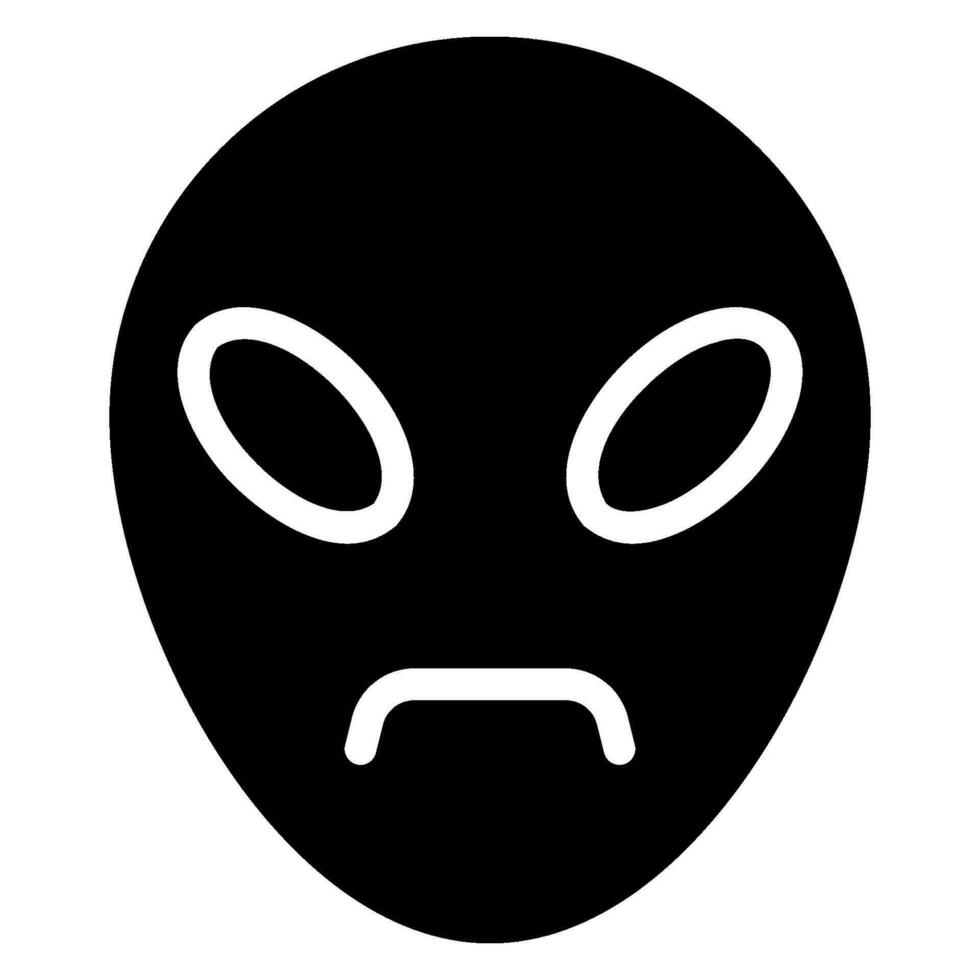 alien glyph icon vector