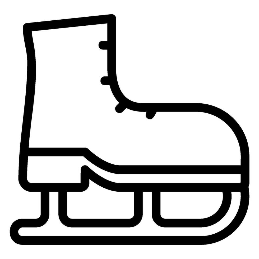 ice skate line icon vector