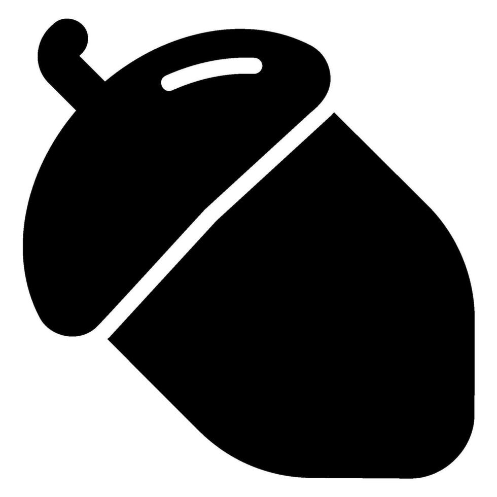 acorn glyph icon vector