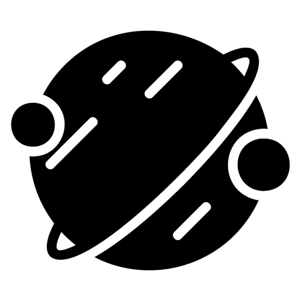 planet glyph icon vector