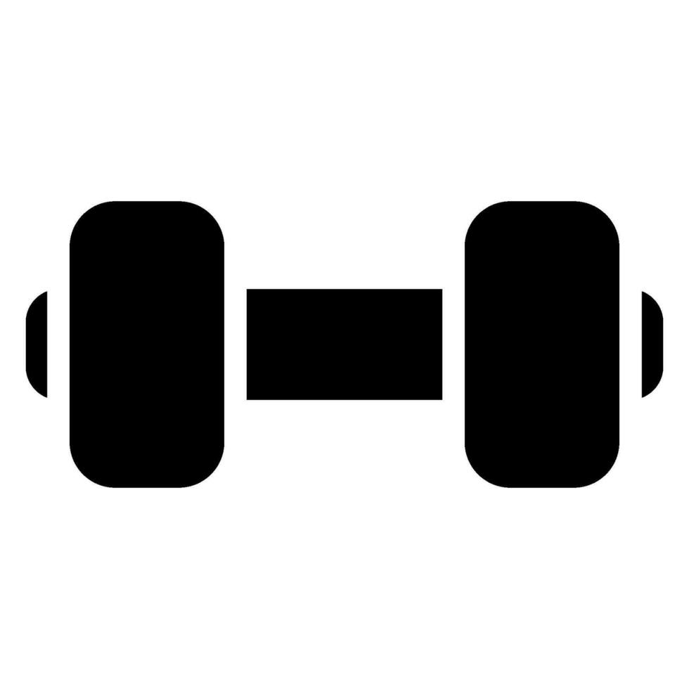 Dumbell glyph icon vector