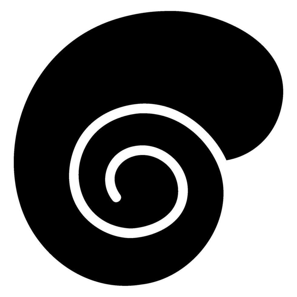 mar caracol glifo icono vector