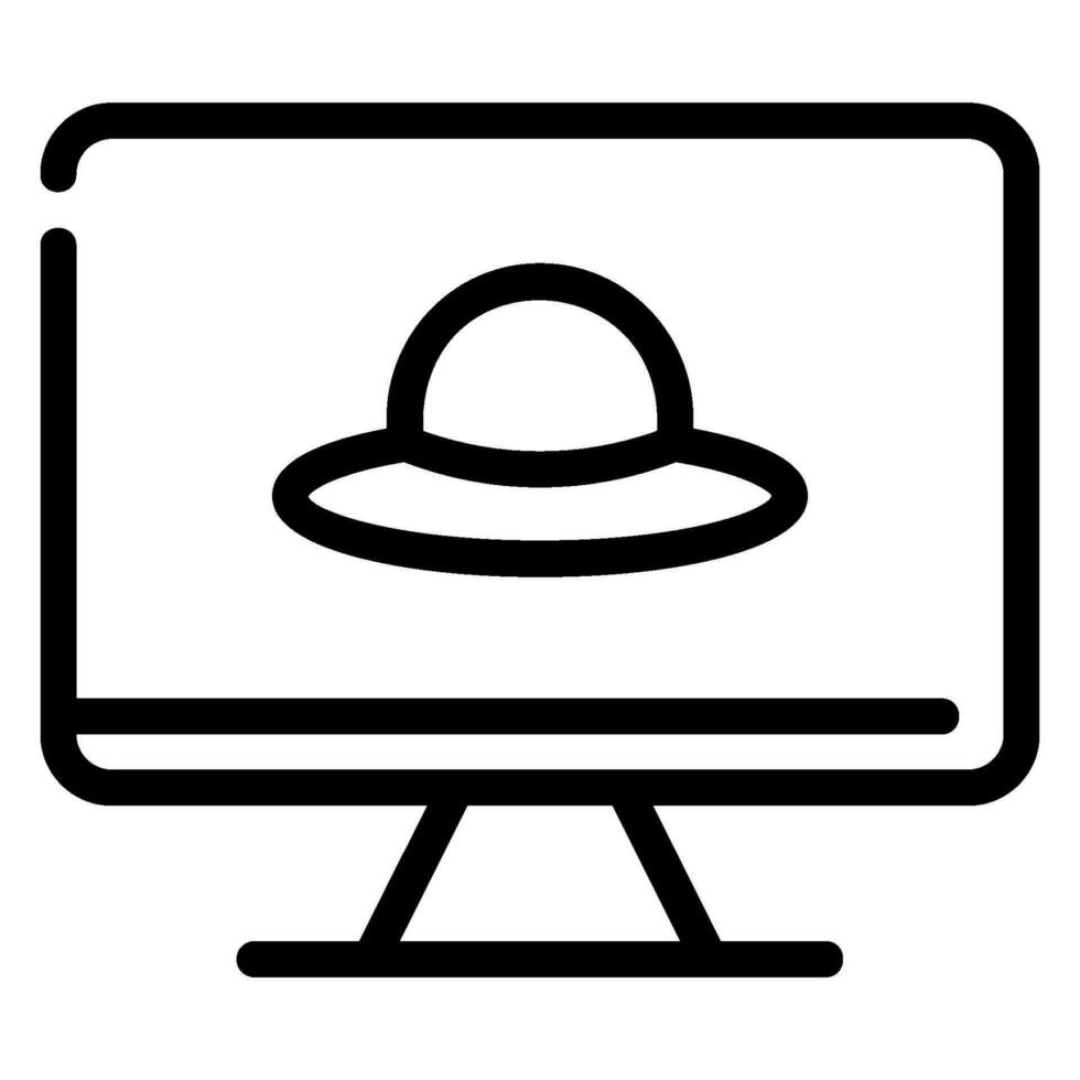 ufo line icon vector