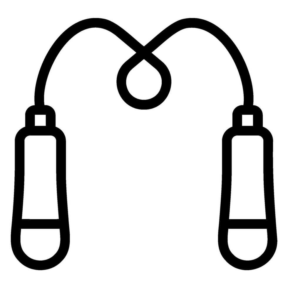 skipping rope line icon vector