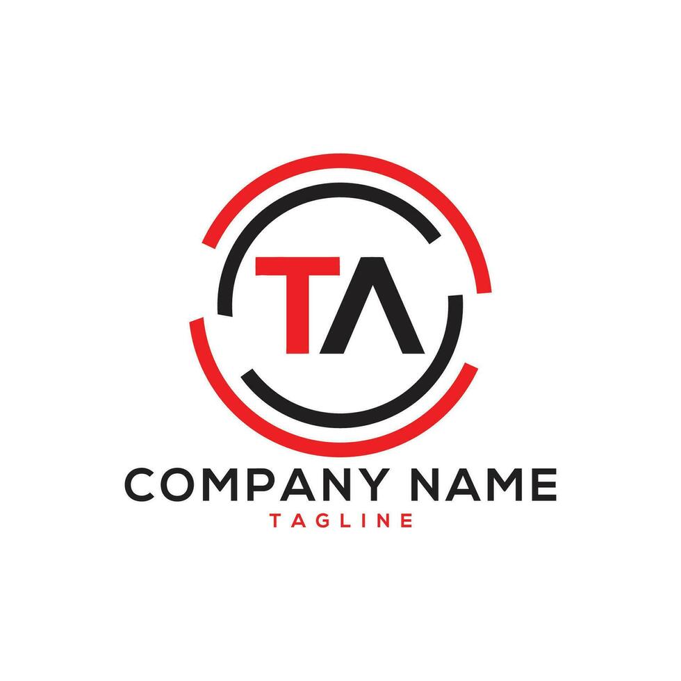 ta typography logo design alphabet vector