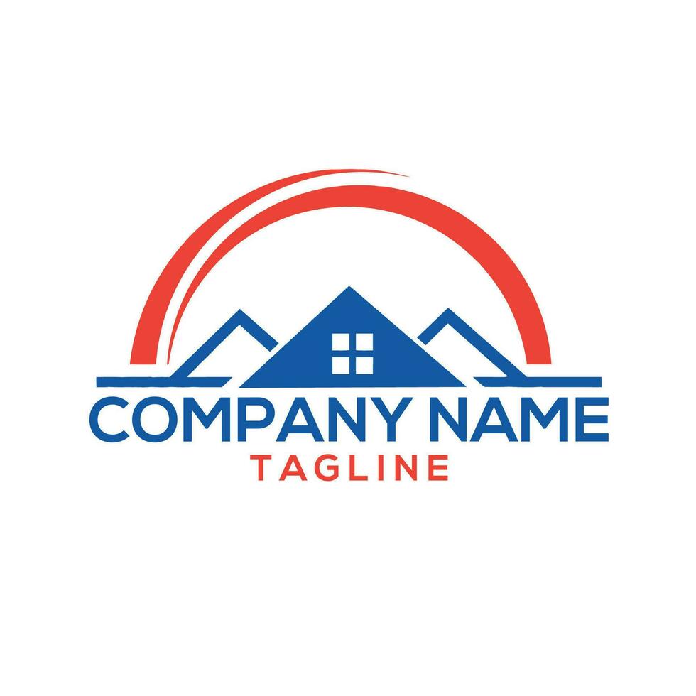 real estate home property logo design vector