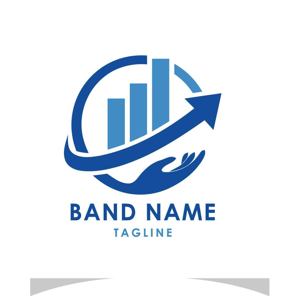 financial marketing investment logo design vector