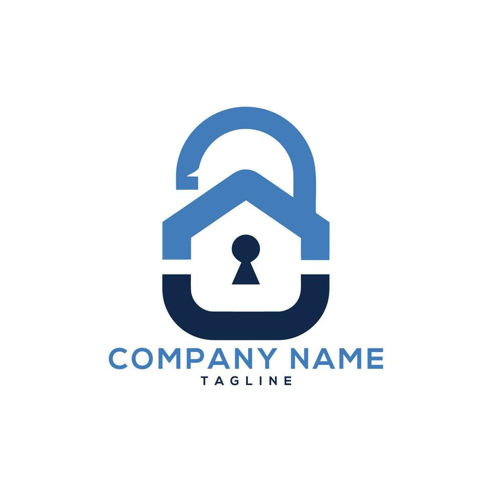 home security guard services logo design vector