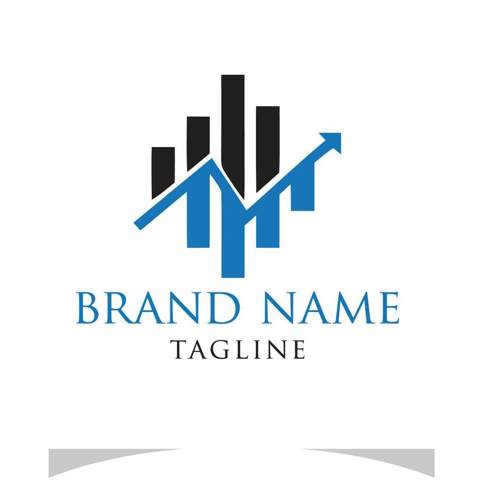 financial marketing investment logo design vector