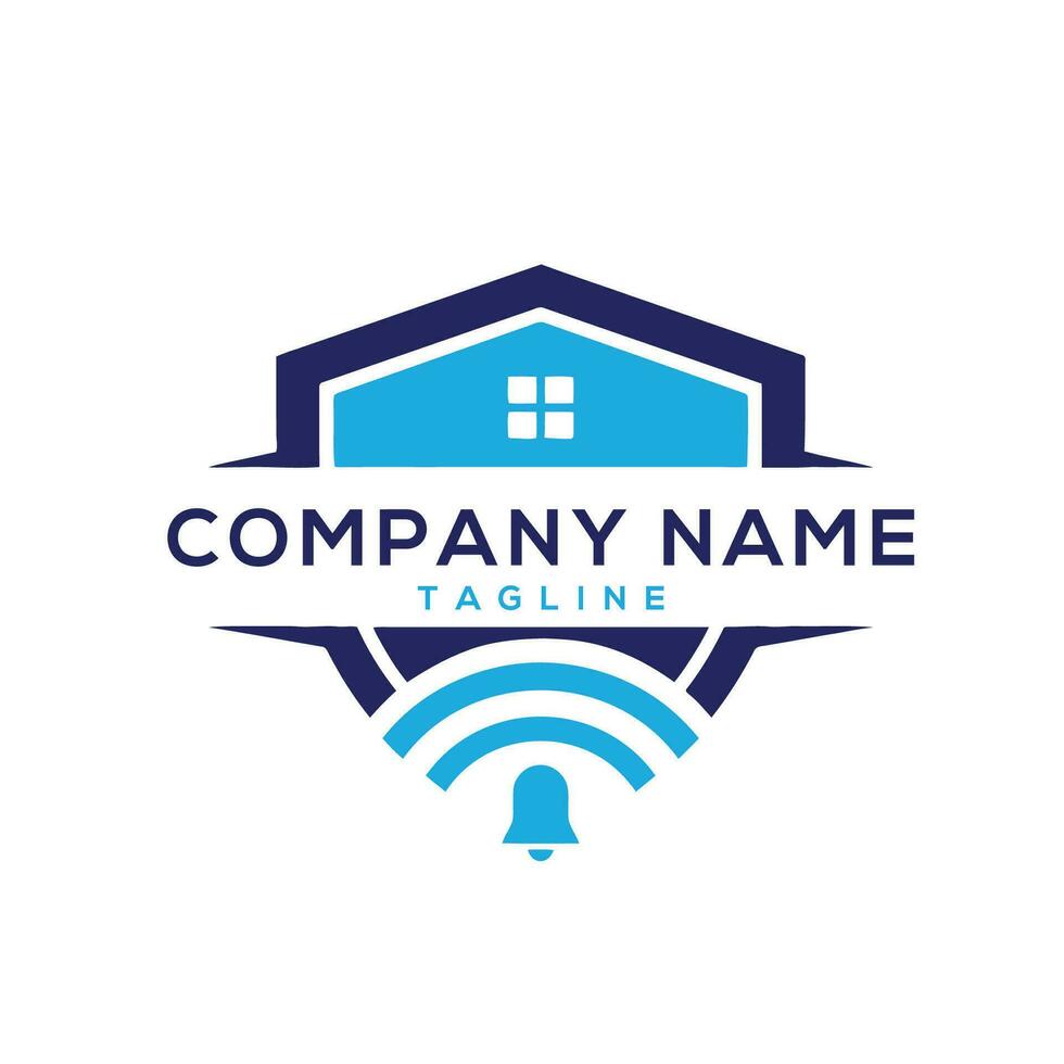 home security guard services logo design vector