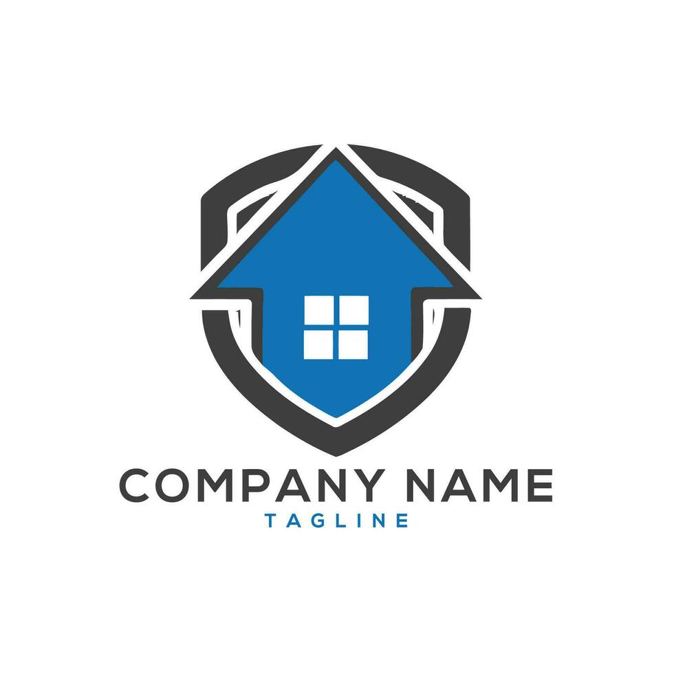 home security guard services logo design vector