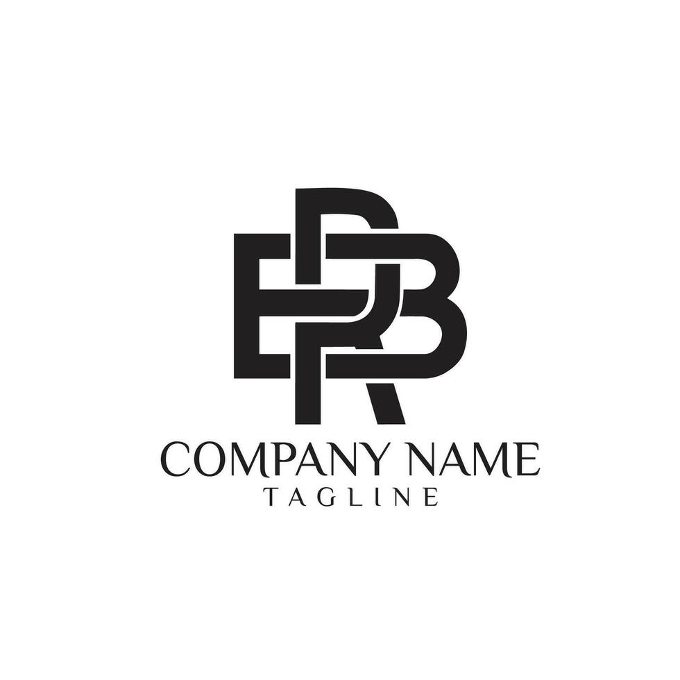 rb typography logo design alphabet vector