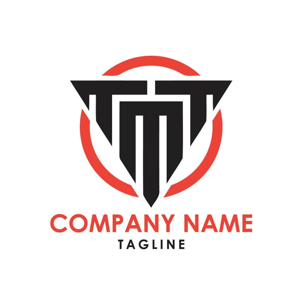 tmt typography logo design alphabets vector