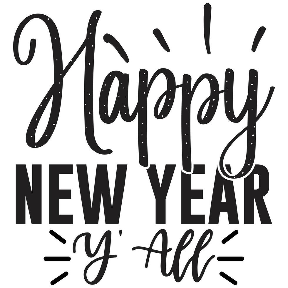 happy new year y'all vector