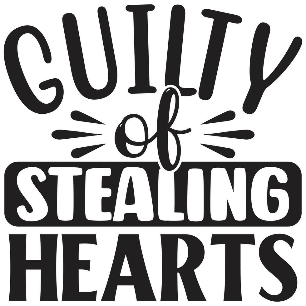 guilty of stealing hearts vector