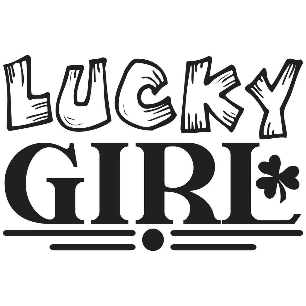 lucky girl design vector