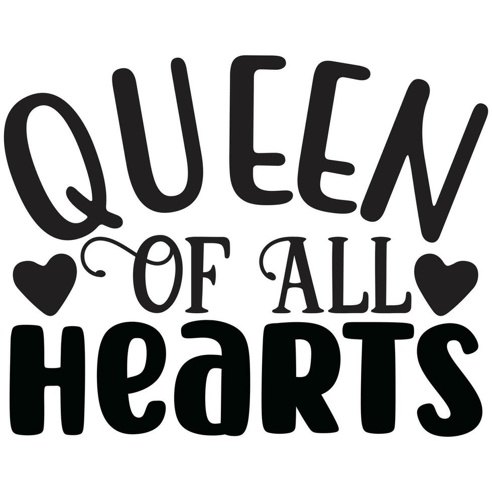 queen of all hearts vector